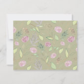 Festive Waterverf Flowers 5 Notitiekaartje (Achterkant)