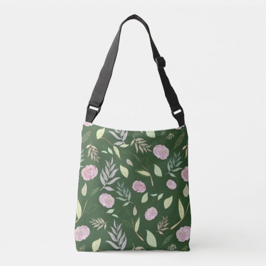 Festive Waterverf Flowers 8 Crossbody Tas (Voorkant)
