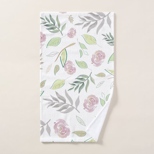 Festive Waterverf Flowers Bad Handdoek (Handdoek)