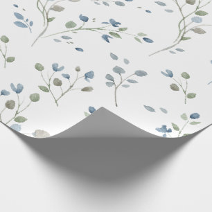 Festive Waterverf Style Leaves Cadeaupapier