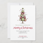 Festive whimsical Christmas tree greeting card Feestdagenkaart (Voorkant)