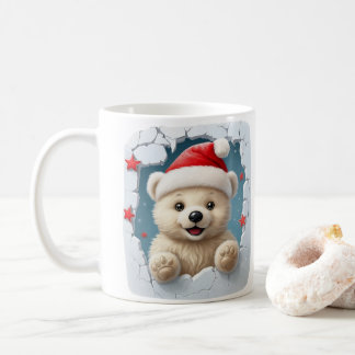 Festive White Featuring Teddy Bear And Icy Design Koffiemok