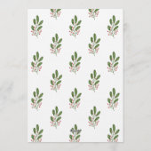 Festive Winter Botanical Christmas Holiday Party Kaart (Achterkant)