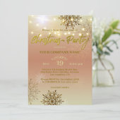 Festive Winter Business Noël Fête Invitation (Debout devant)