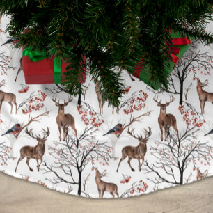Festive Winter Deer Woodland Pattern Kerstmis Kerstboom Rok