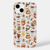 Festive Winter Drinken en desserts Case-Mate iPhone Case (Achterkant)