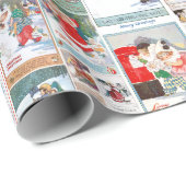 Festive  Winter Fun kerstkaart Collage Cadeaupapier (Rol Hoek)