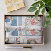 Festive  Winter Fun kerstkaart Collage Tissuepapier (Geschenk)