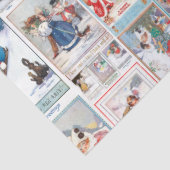 Festive  Winter Fun kerstkaart Collage Tissuepapier (Detail)