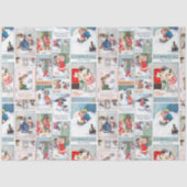 Festive  Winter Fun kerstkaart Collage Tissuepapier (Voorkant)