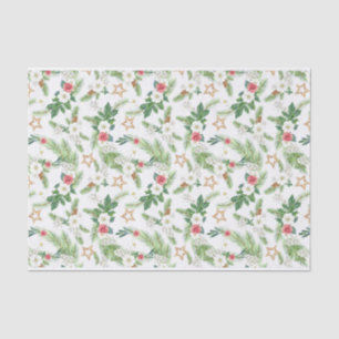 Festive Winter Holiday Botanicals Tissuepapier