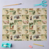 Festive  Winter Kerstmis Ephemera Collage Tissuepapier (Craft)