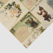 Festive  Winter Kerstmis Ephemera Collage Tissuepapier (Detail)