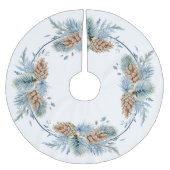 Festive Winter Pine and Evergreens Kerstboom Rok (Voorkant)