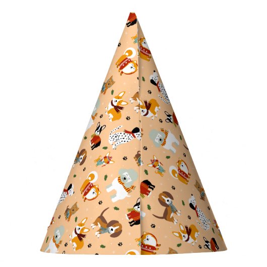 Festive Winter Puppy Scarves Feesthoedjes (Achterkant)