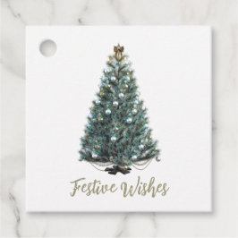 Festive Wishes. Christmas tree design Bedankjes Labels