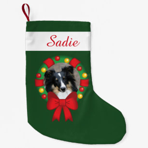 Festive Wreater met persoonlijke foto en naam Kleine Kerstsok