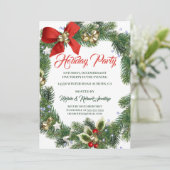 Festive Wreath Fête Invitation (Debout devant)