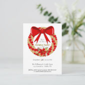 Festive Wreath Holiday Briefkaart (Staand voorkant)