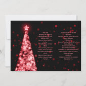 Festive Xmas Tree Red Black Wedding Programme (Dos)
