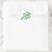 Festive Zee Dragon Ronde Sticker (Tas)