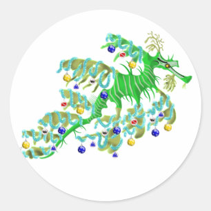 Festive Zee Dragon Ronde Sticker