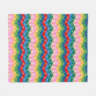 Festive zigzag ribbon Fleece Blanket Deken