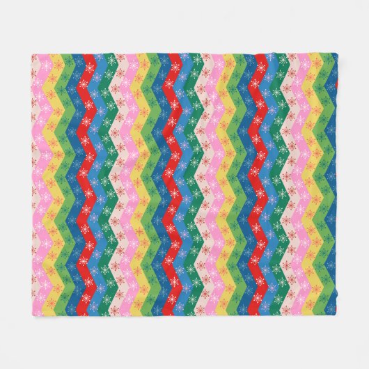 Festive zigzag ribbon Fleece Blanket Deken (Voorkant (Horizontaal))