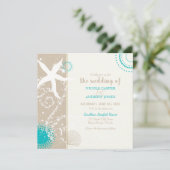 Festively Chic Beach Wedding Invitation (Debout devant)