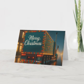  Festlicher Weihnachts-LKW mit Lichtern Bedankkaart
