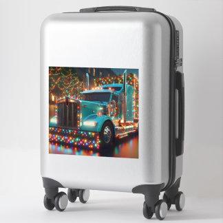  Festlicher Weihnachts-LKW mit Lichtern Sticker