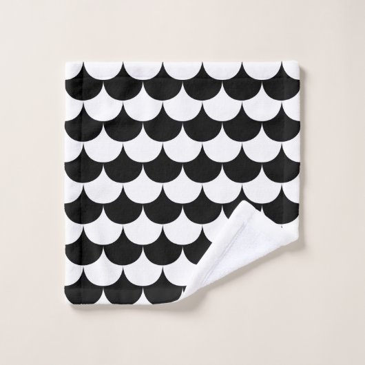 Feston noir et blanc (Gant de toilette)