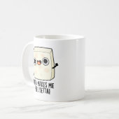 Feta Makes Me Fell Betta Funny Cheese Pun Koffiemok (Voorkant links)