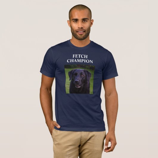 Fetch Champion Custom Funny Dog T-shirt (Voorkant volledig)