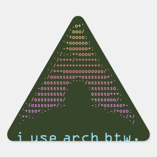 Fetch Dark - Kleur Driehoek Sticker (Voorkant)