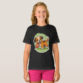 Fetch Happens - Funny Dog Cartoon T-shirt (Voorkant volledig)