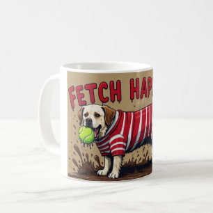 Fetch Happens Humorous dog koffiekopje mok modderi