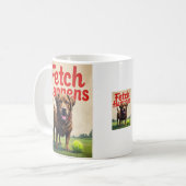 Fetch Happens Mug de tasse de café pour chien humo (Devant gauche)
