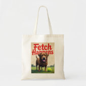 Fetch Happy sac fourre-tout chien humoristique bou (Devant)