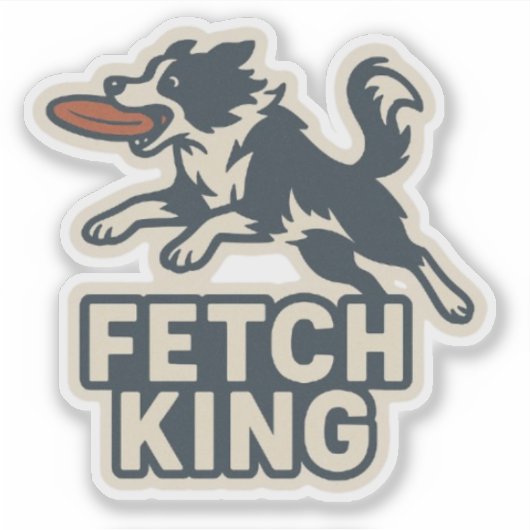 Fetch King Dog Sticker (Voorkant)