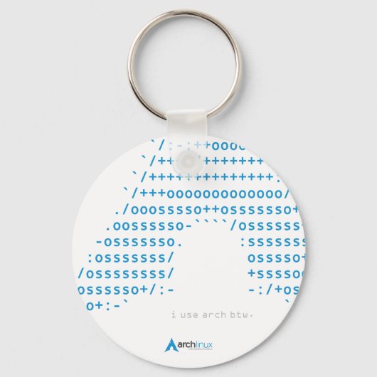 Fetch Light Arch Linux Logo Sleutelhanger (Voorkant)