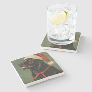 Fetching Through the Snow Stone Coaster Stenen Onderzetter