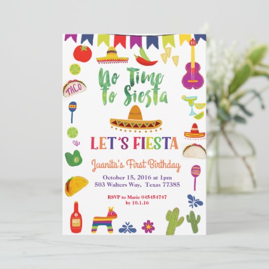 Fête 1er anniversaire Invitation (Debout devant)