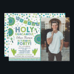 Fête 40e anniversaire Invitation Saint Guacamole 4<br><div class="desc">Fiesta 40th Birthday Invitation Tous les modèles sont © PIXEL PERFECTION PARTY LTD</div>