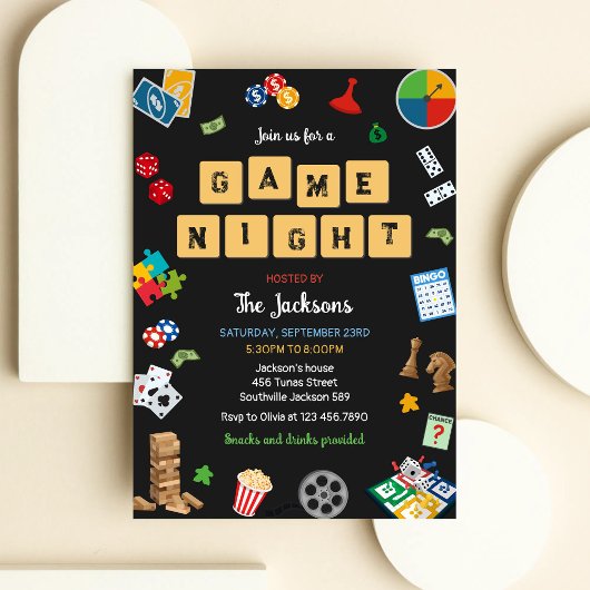 Fête à la maison, Jeux de société, Invitation d'an