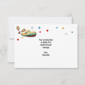 Fête à thème Carte de remerciements plat (Dos)