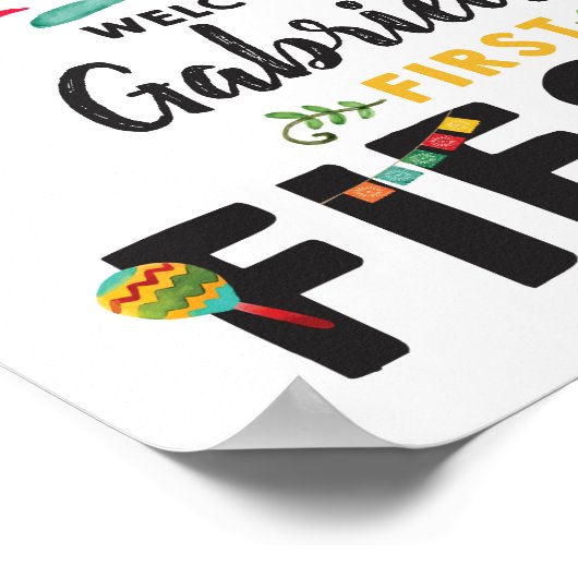 Fête Affiche de bienvenue d'anniversaire (Coin)