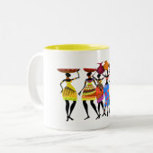 Fête africaine • Mug à café bicolore (Devant gauche)