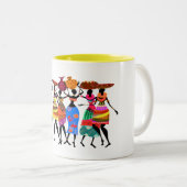 Fête africaine • Mug à café bicolore (Devant droit)