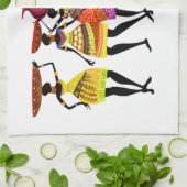 Fête Africaine • Serviette de cuisine afrocentriqu (Plié)